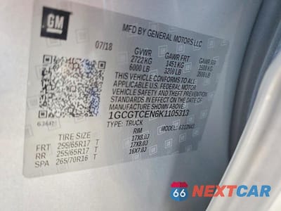 Zdjęcie 12 z 12 samochodu: 2019 CHEVROLET COLORADO LT VIN:1GCGTCEN6K1105313 - miniatura