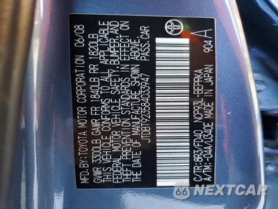 Zdjęcie 12 z 12 samochodu: 2008 TOYOTA YARIS BASE VIN:JTDBT923584033947 - miniatura