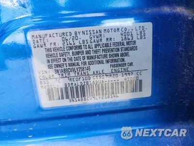 Zdjęcie 12 z 12 samochodu: 2020 NISSAN SENTRA SV VIN:3N1AB8CV9LY258146 - miniatura