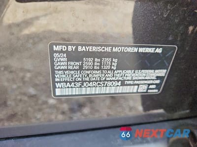 Zdjęcie 12 z 12 samochodu: 2024 BMW 530 I VIN:WBA43FJ04RCS78094 - miniatura
