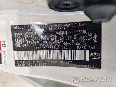 Zdjęcie 12 z 12 samochodu: 2008 TOYOTA AVALON XLS VIN:4T1BK36B68U313521 - miniatura