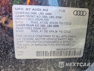 Zdjęcie 45 z 48 samochodu: 2023 AUDI Q5 SPORTBACK PRM PLS 45 VIN:WA15AAFY2P2071232 - miniatura