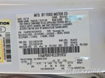 Zdjęcie 12 z 12 samochodu: 2014 FORD FUSION SE VIN:1FA6P0H74E5395937 - miniatura
