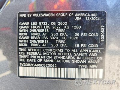 Zdjęcie 13 z 13 samochodu: 2025 VOLKSWAGEN ATLAS SE VIN:1V2DR2CA6SC523062 - miniatura