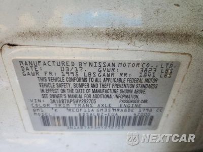 Zdjęcie 13 z 13 samochodu: 2017 NISSAN SENTRA S VIN:3N1AB7AP5HY292705 - miniatura