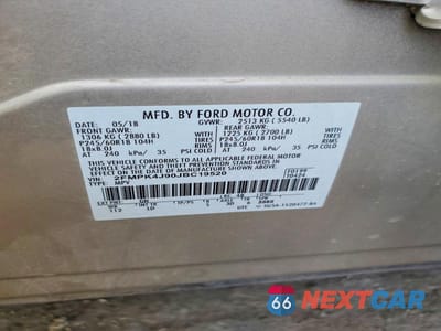 Zdjęcie 12 z 12 samochodu: 2018 FORD EDGE SEL VIN:2FMPK4J90JBC19520 - miniatura