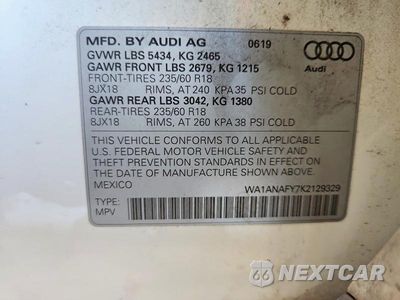 Zdjęcie 13 z 13 samochodu: 2019 AUDI Q5 PREMIUM VIN:WA1ANAFY7K2129329 - miniatura