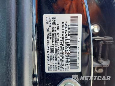 Zdjęcie 12 z 12 samochodu: 2013 ACURA RDX VIN:5J8TB3H34DL008714 - miniatura