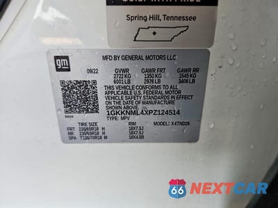 Zdjęcie 12 z 12 samochodu: 2023 GMC ACADIA SLT VIN:1GKKNML4XPZ124514 - miniatura