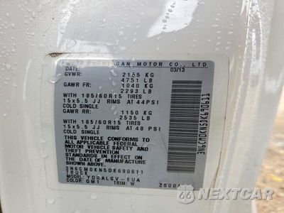 Zdjęcie 13 z 13 samochodu: 2013 NISSAN NV200 S VIN:3N6CM0KN5DK690611 - miniatura