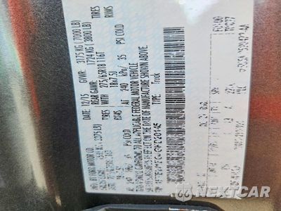 Zdjęcie 12 z 12 samochodu: 2016 FORD F150 SUPERCREW VIN:1FTEW1EG4GKD20145 - miniatura