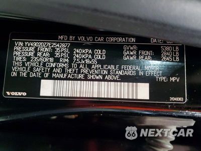 Zdjęcie 13 z 13 samochodu: 2014 VOLVO XC60 T6 VIN:YV4902DZ7E2542877 - miniatura
