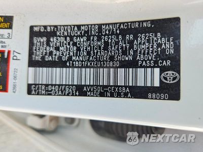Zdjęcie 12 z 12 samochodu: 2014 TOYOTA CAMRY HYBRID SE VIN:4T1BD1FKXEU130830 - miniatura
