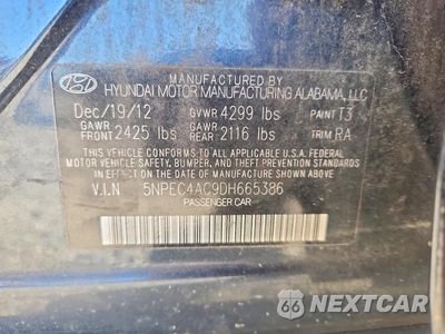 Zdjęcie 12 z 12 samochodu: 2013 HYUNDAI SONATA LIMITED VIN:5NPEC4AC9DH665386 - miniatura