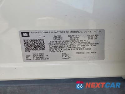 Zdjęcie 13 z 13 samochodu: 2021 CHEVROLET EQUINOX LT VIN:3GNAXUEV2MS133800 - miniatura