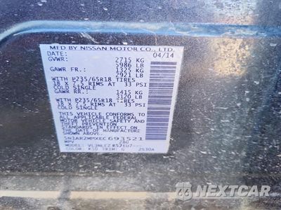 Zdjęcie 12 z 12 samochodu: 2014 NISSAN PATHFINDER S VIN:5N1AR2MMXEC693521 - miniatura