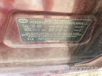 Zdjęcie 13 z 13 samochodu: 2007 HYUNDAI SONATA SE VIN:5NPEU46F76H042349 - miniatura