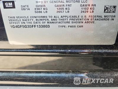 Zdjęcie 12 z 12 samochodu: 2015 BUICK LACROSSE PREMIUM VIN:1G4GF5G35FF133803 - miniatura