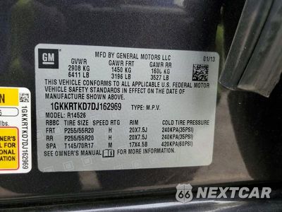 Zdjęcie 13 z 13 samochodu: 2013 GMC ACADIA DENALI VIN:1GKKRTKD7DJ162969 - miniatura