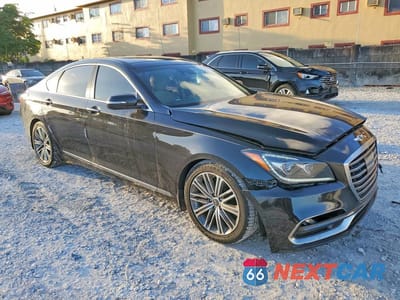 Czwarte zdjęcie samochodu z boku: 2018 GENESIS G80 3.8 VIN:KMHGN4JE4JU257122 - miniatura