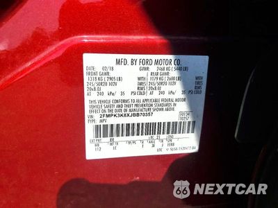 Zdjęcie 13 z 13 samochodu: 2018 FORD EDGE TITANIUM VIN:2FMPK3K8XJBB70357 - miniatura