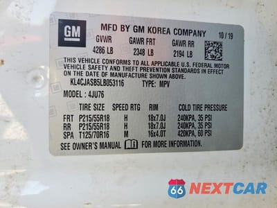 Zdjęcie 13 z 13 samochodu: 2020 BUICK ENCORE PREFERRED VIN:KL4CJASB5LB053116 - miniatura