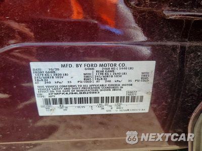 Zdjęcie 12 z 12 samochodu: 2020 FORD EDGE SEL VIN:2FMPK4J94LBB25983 - miniatura