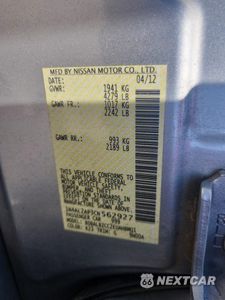 Zdjęcie 12 z 12 samochodu: 2012 NISSAN ALTIMA 2.5 VIN:1N4AL2AP3CN562927 - miniatura