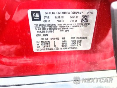 Zdjęcie 12 z 12 samochodu: 2013 BUICK ENCORE VIN:KL4CJCSB1DB105645 - miniatura