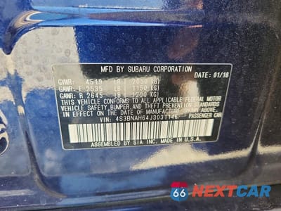 Zdjęcie 12 z 12 samochodu: 2018 SUBARU LEGACY 2.5I PREMIUM VIN:4S3BNAH64J3031146 - miniatura