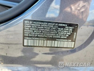 Zdjęcie 13 z 13 samochodu: 2021 VOLKSWAGEN PASSAT S VIN:1VWAA7A38MC009341 - miniatura