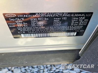 Zdjęcie 14 z 14 samochodu: 2020 HYUNDAI SANTA FE SEL VIN:5NMS33AD0LH170222 - miniatura