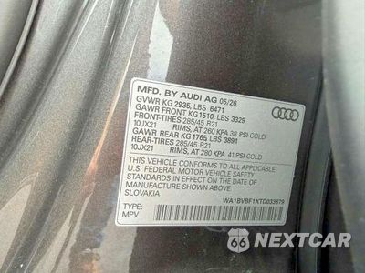 Zdjęcie 14 z 14 samochodu: 2026 AUDI Q8 PREMIUM PLUS VIN:WA1BVBF1XTD033679 - miniatura