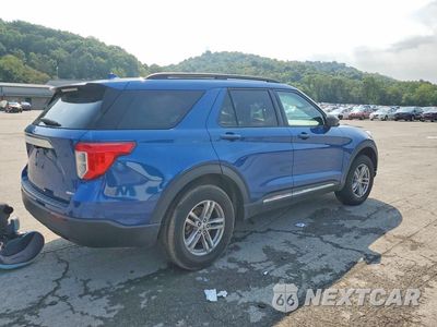 Trzecie zdjęcie samochodu z tyłu: 2020 FORD EXPLORER XLT VIN:1FMSK8DH9LGA78611 - miniatura