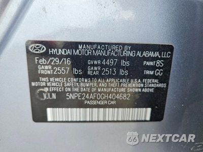 Zdjęcie 12 z 12 samochodu: 2016 HYUNDAI SONATA VIN:5NPE24AF0GH404682 - miniatura