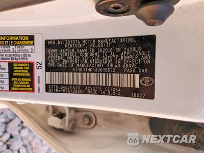 Zdjęcie 12 z 12 samochodu: 2018 TOYOTA CAMRY SE VIN:4T1B11HK1JU015632 - miniatura