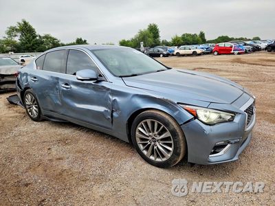 Czwarte zdjęcie samochodu z boku: 2019 INFINITI Q50 3.0T LUXE VIN:JN1EV7AR1KM555700 - miniatura