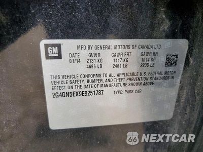 Zdjęcie 12 z 12 samochodu: 2014 BUICK REGAL PREMIUM VIN:2G4GN5EX9E9251787 - miniatura