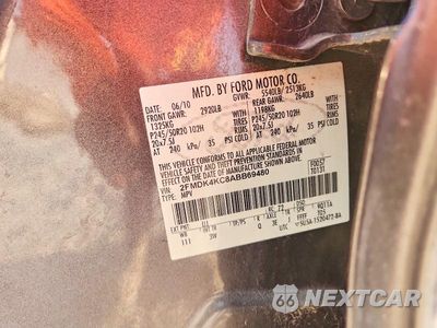 Zdjęcie 12 z 12 samochodu: 2010 FORD EDGE LIMITED VIN:2FMDK4KC8ABB69480 - miniatura