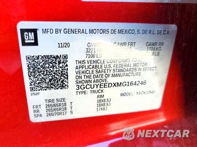 Zdjęcie 12 z 12 samochodu: 2021 CHEVROLET SILVERADO K1500 RST VIN:3GCUYEEDXMG164246 - miniatura