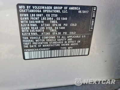 Zdjęcie 13 z 13 samochodu: 2018 VOLKSWAGEN ATLAS SE VIN:1V2KR2CA0JC508207 - miniatura
