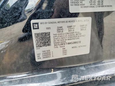 Zdjęcie 12 z 12 samochodu: 2021 GMC SIERRA K1500 DENALI VIN:3GTU9FET4MG289172 - miniatura