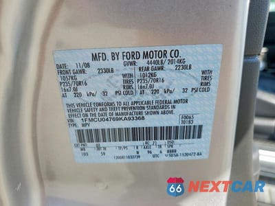 Zdjęcie 13 z 13 samochodu: 2009 FORD ESCAPE LIMITED VIN:1FMCU04769KA93368 - miniatura