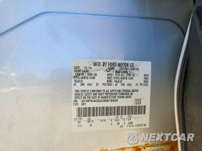 Zdjęcie 13 z 13 samochodu: 2016 FORD EDGE SE VIN:2FMPK4G92GBB16826 - miniatura