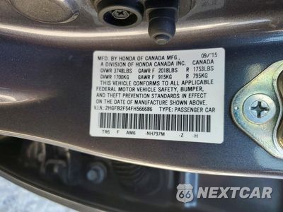 Zdjęcie 12 z 12 samochodu: 2015 HONDA CIVIC LX VIN:2HGFB2F54FH566686 - miniatura