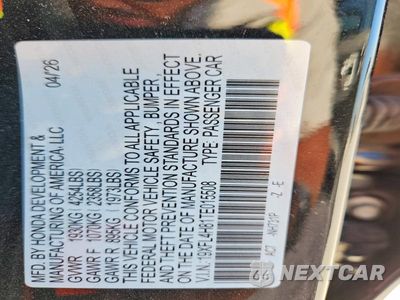 Zdjęcie 12 z 12 samochodu: 2026 HONDA CIVIC SPORT VIN:19XFL4H81TE015508 - miniatura