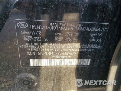 Zdjęcie 12 z 12 samochodu: 2018 HYUNDAI ELANTRA VALUE EDITION VIN:5NPD84LF9JH369879 - miniatura