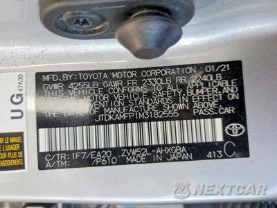 Zdjęcie 12 z 12 samochodu: 2021 TOYOTA PRIUS PRIME LIMITED VIN:JTDKAMFP1M3182555 - miniatura