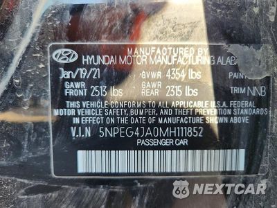 Zdjęcie 12 z 12 samochodu: 2021 HYUNDAI SONATA SE VIN:5NPEG4JA0MH111852 - miniatura