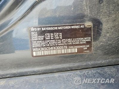 Zdjęcie 12 z 12 samochodu: 2015 BMW 328 D XDRIVE VIN:WBA3K5C54FK300579 - miniatura